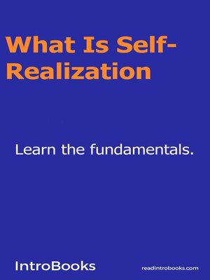 cover image of What is Self-Realization?